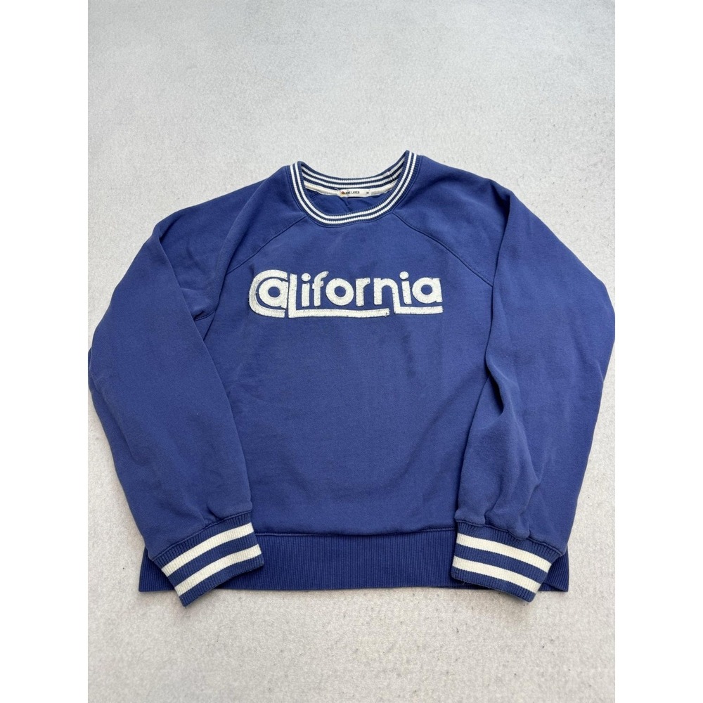 Marine Layer Sweatshirt Womens Medium Blue California Crewneck Fleece Graphic‎